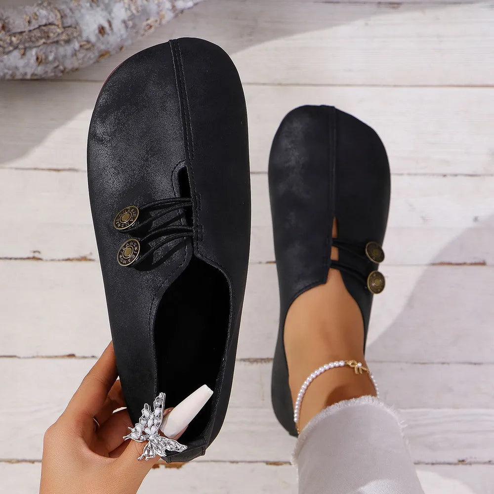 Round Toe Flat Slip-Ons, view 2