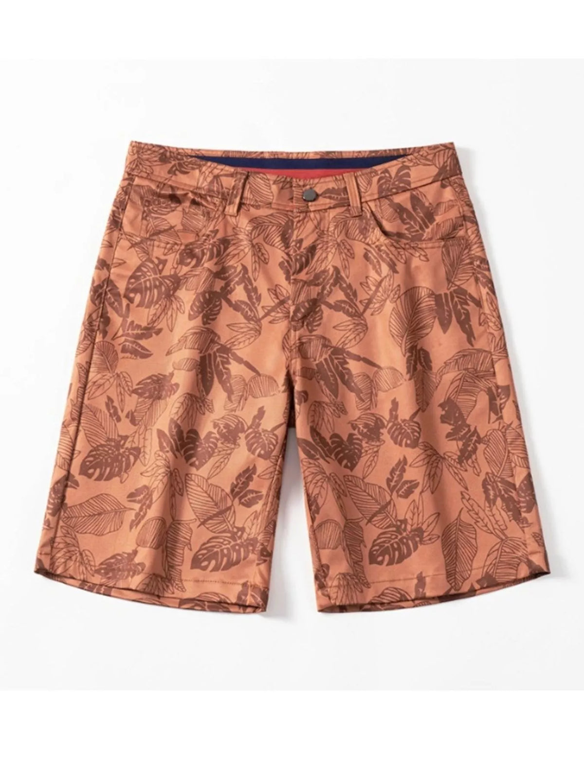 Men's Printed Loose Fit Shorts in Ruby Red