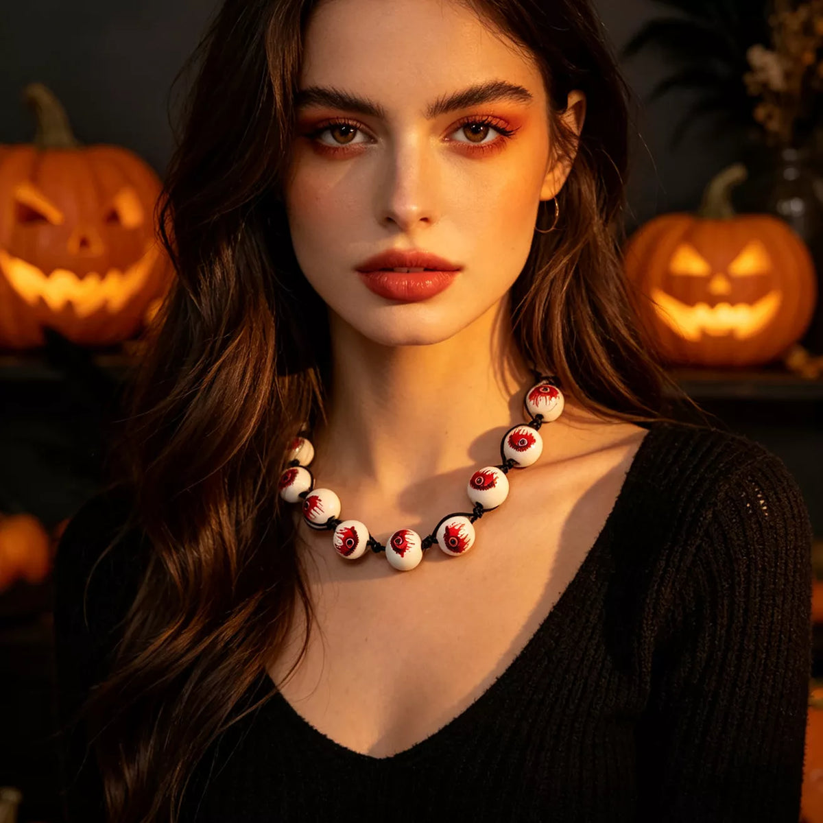 Halloween Beaded Choker Necklace