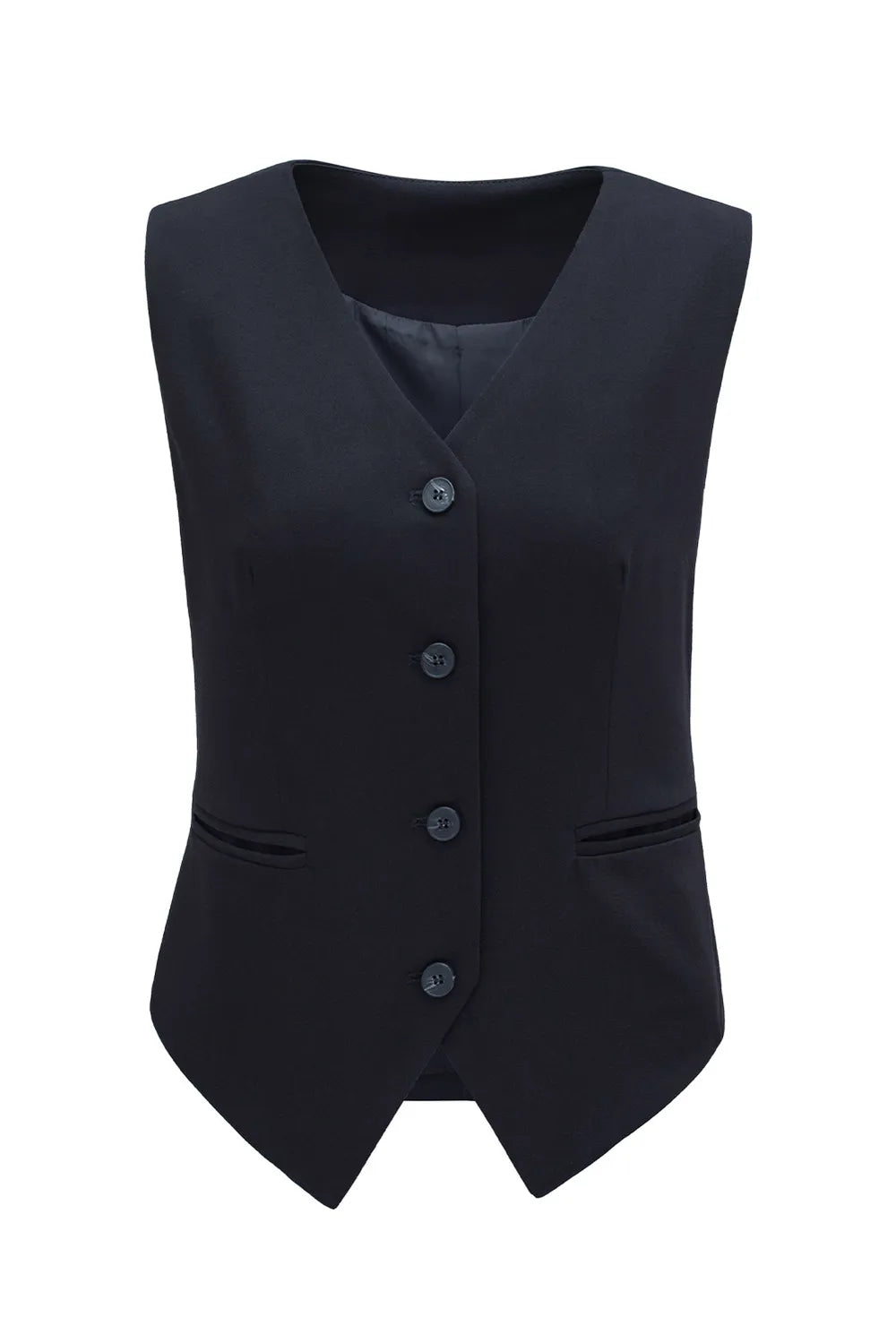 Pocketed Button Up Vest, view 5