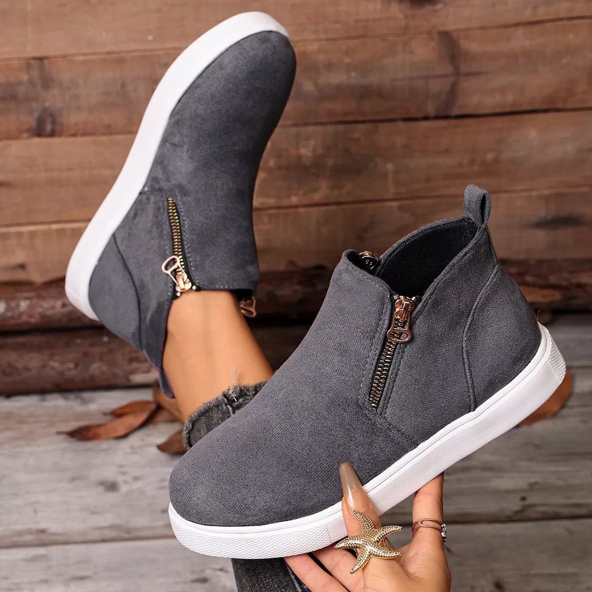 Round Toe Ankle Boots - Lilixa.store