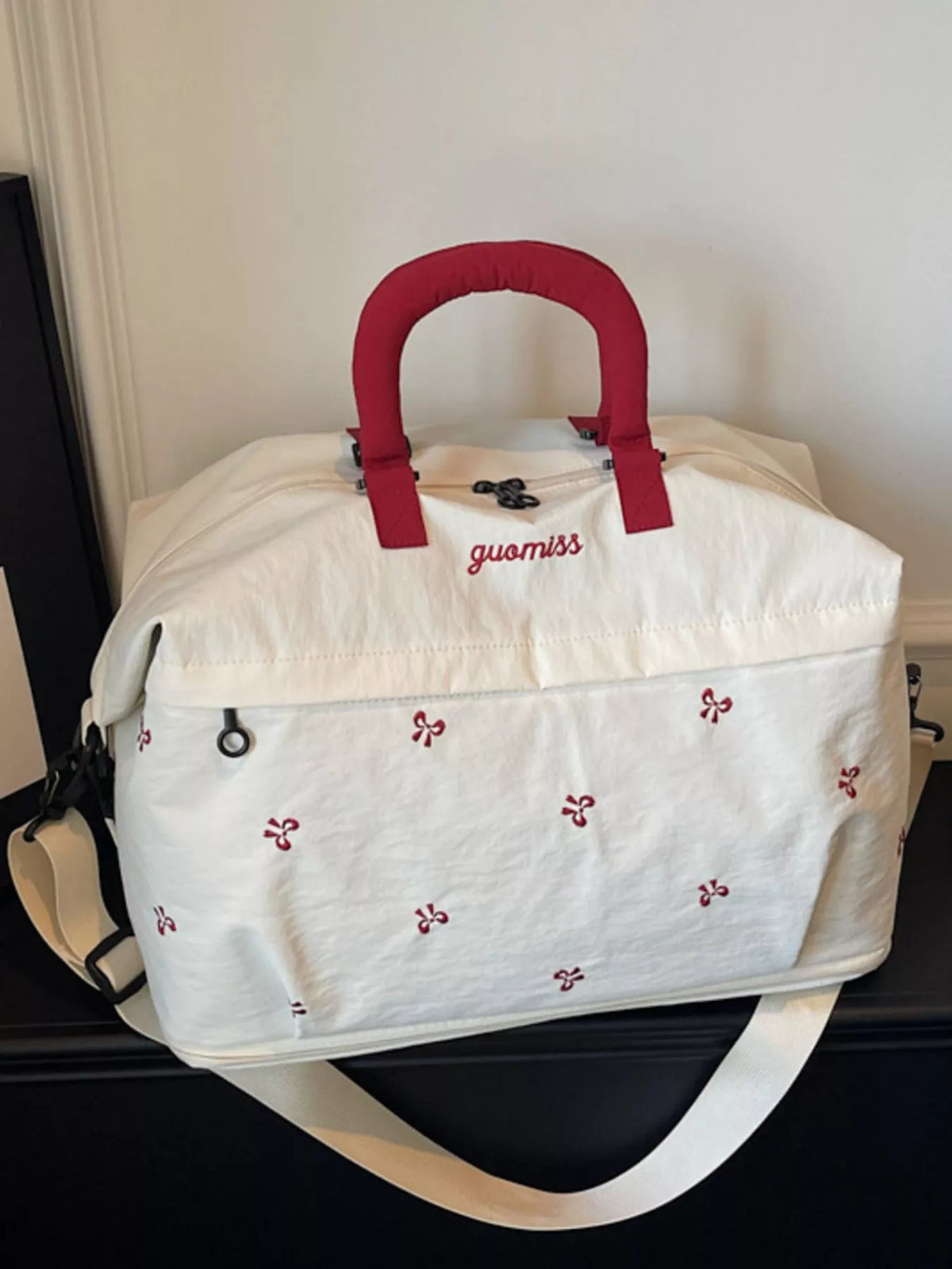 Bow Embroidered Travel Bag - Lilixa.store