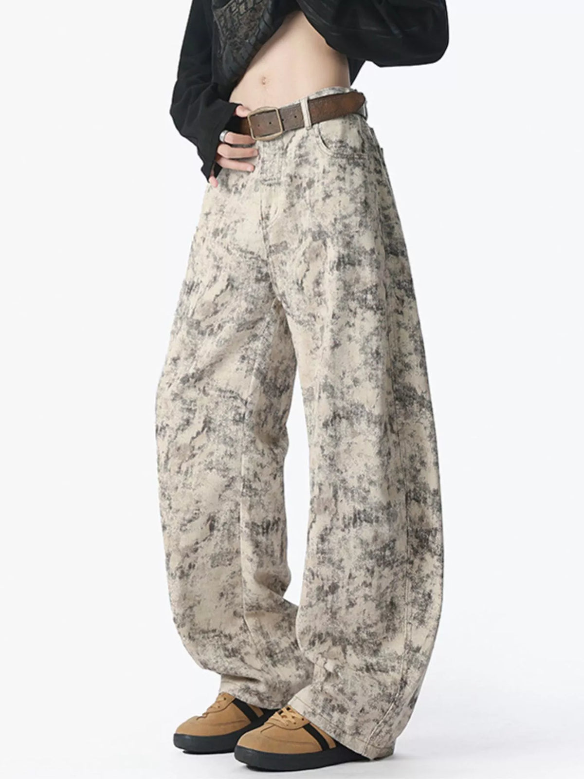 Men's Plus Size Wide Leg Jeans, view 2