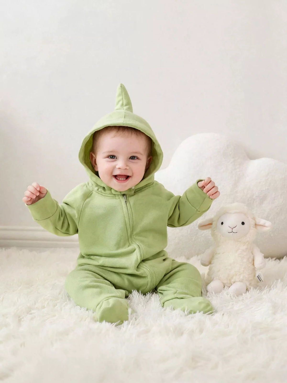 Children's Antenna Hooded One-Piece Jumpsuit