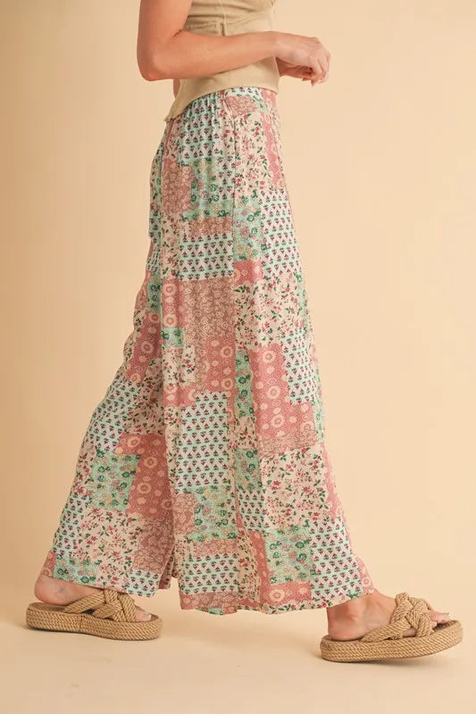 Aemi+Co Printed Wide Leg Pants - Lilixa.store