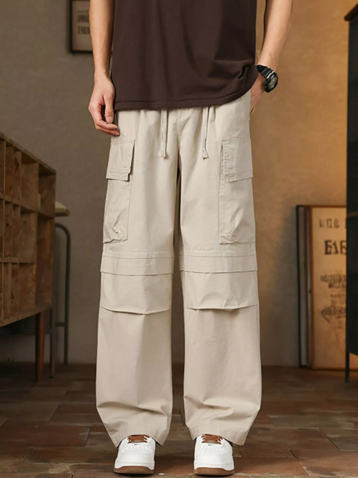 Men's Plus Size Relaxed Fit Cargo Pants, view 5
