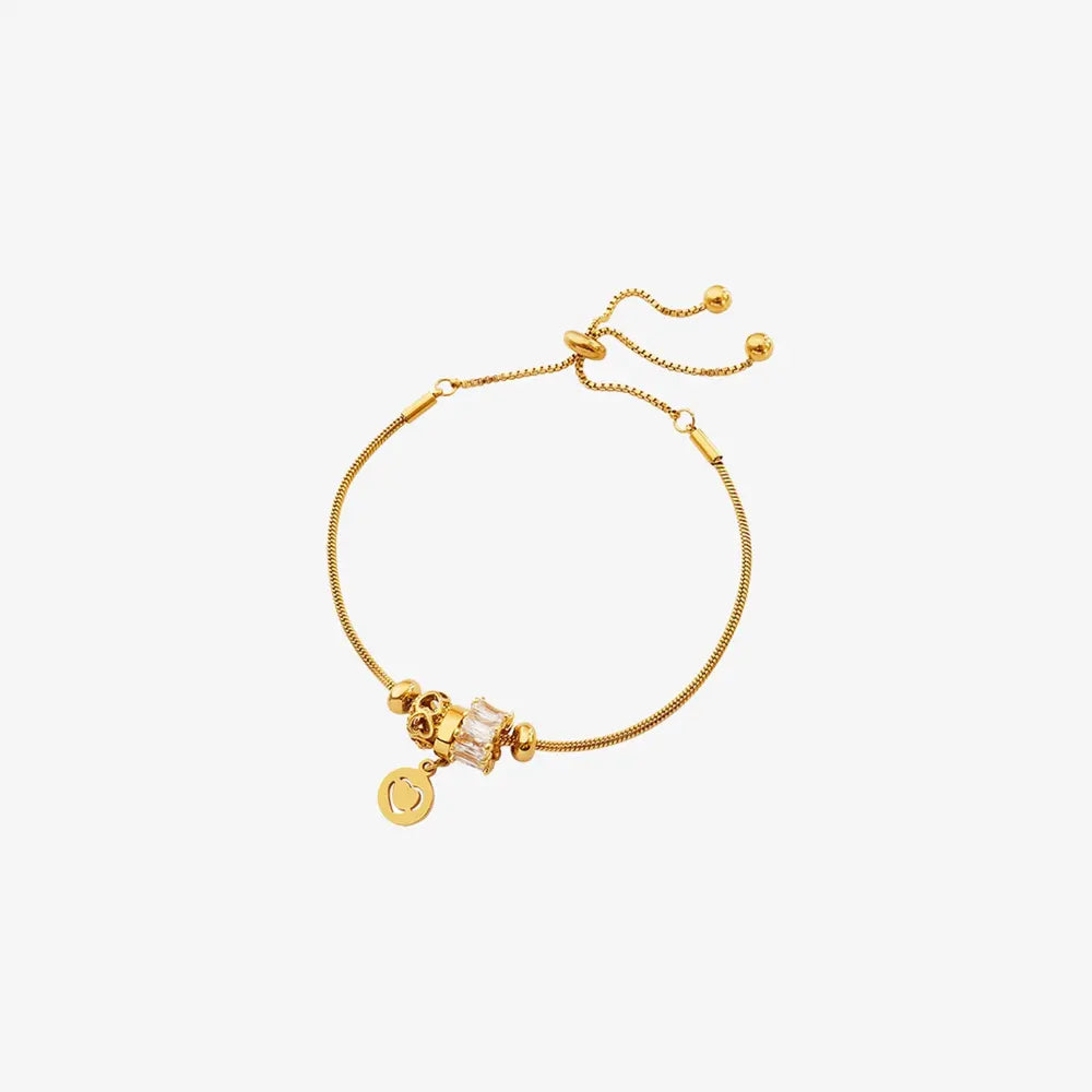Herz-Charm-Armband aus Titanstahl