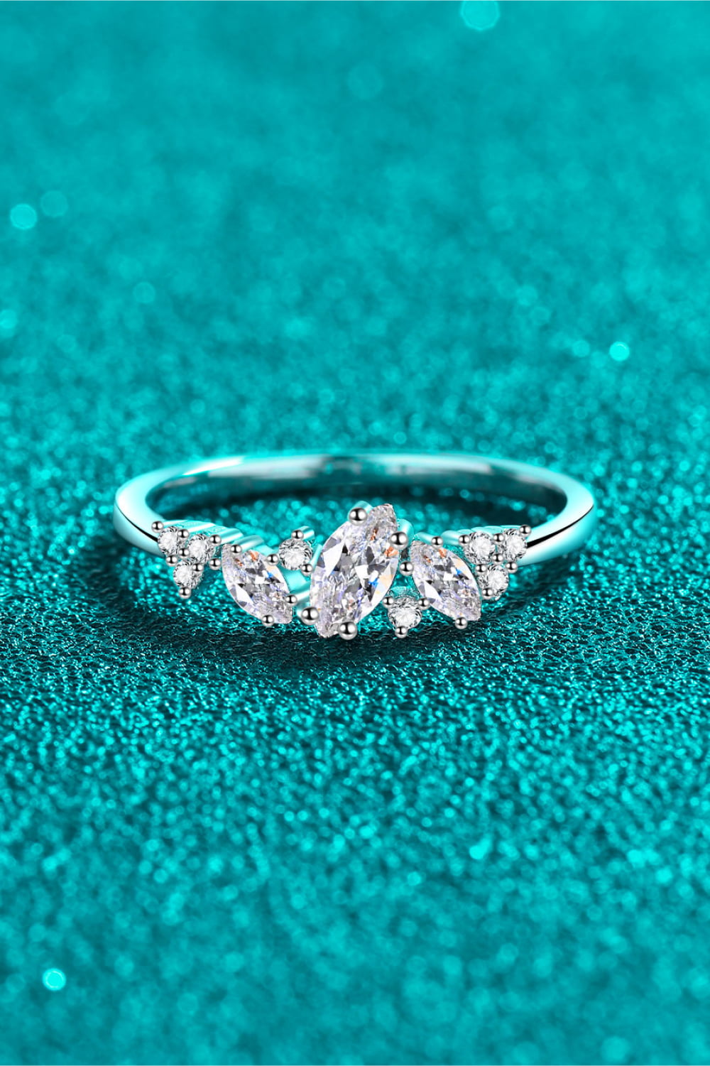 Adored Moissanite Rhodium-Plated Ring - Lilixa.store