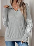 Perfee Half Zip Long Sleeve Hoodie - Lilixa.store