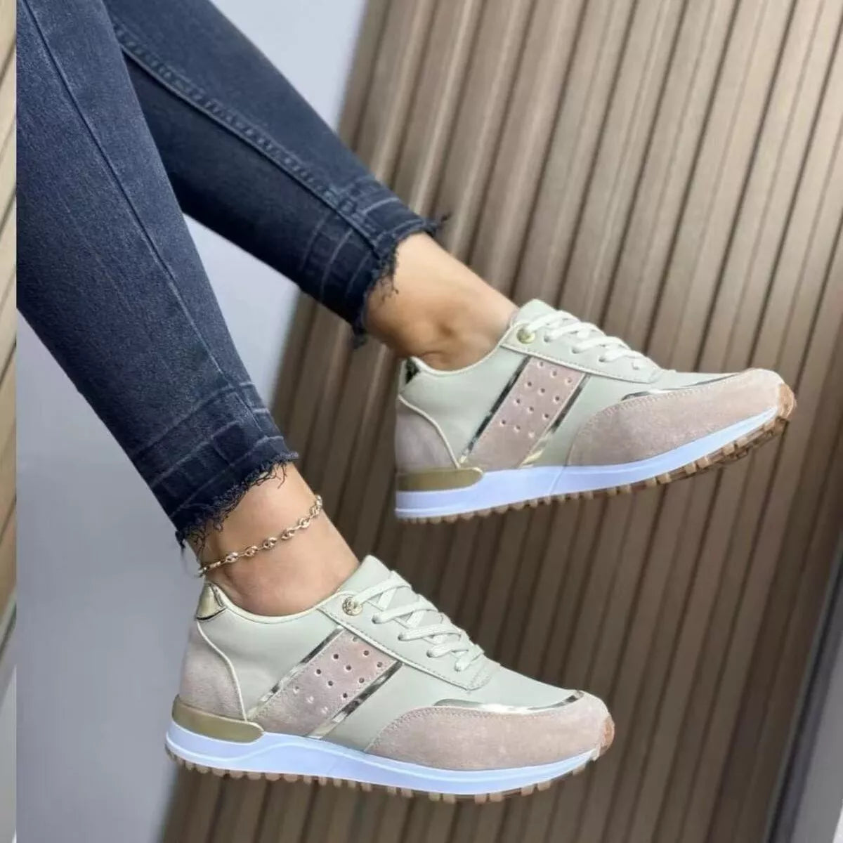 Round Toe Lace Up Athletic - Lilixa.store