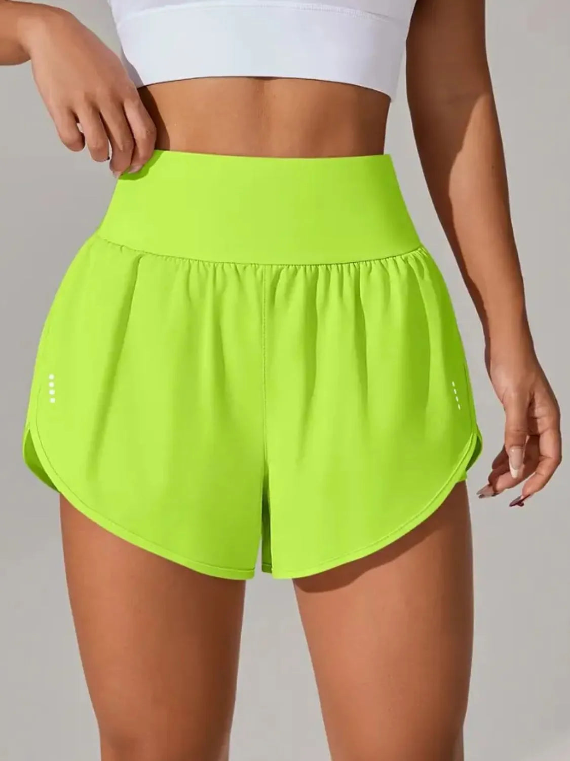 Pocketed High Waist Active Shorts - Lilixa.store