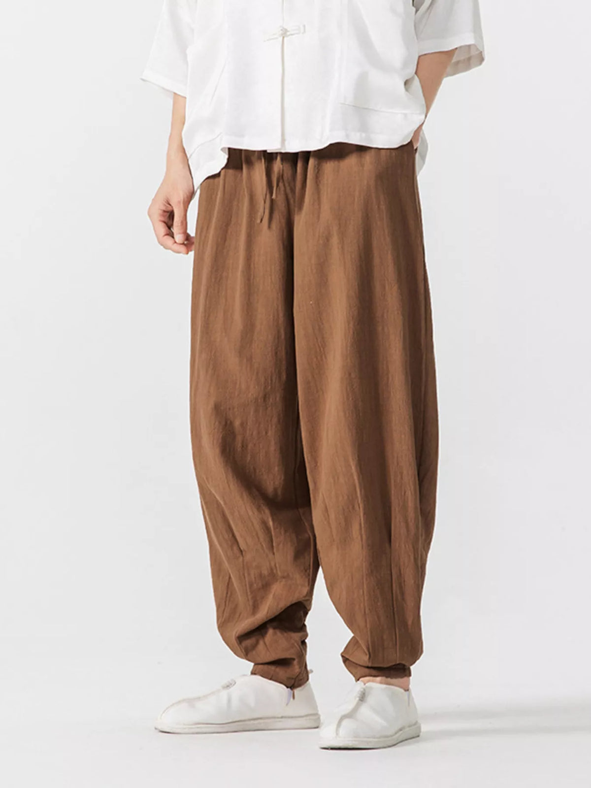 Men's Plus Size Loose Fit Harem Pants, view 2
