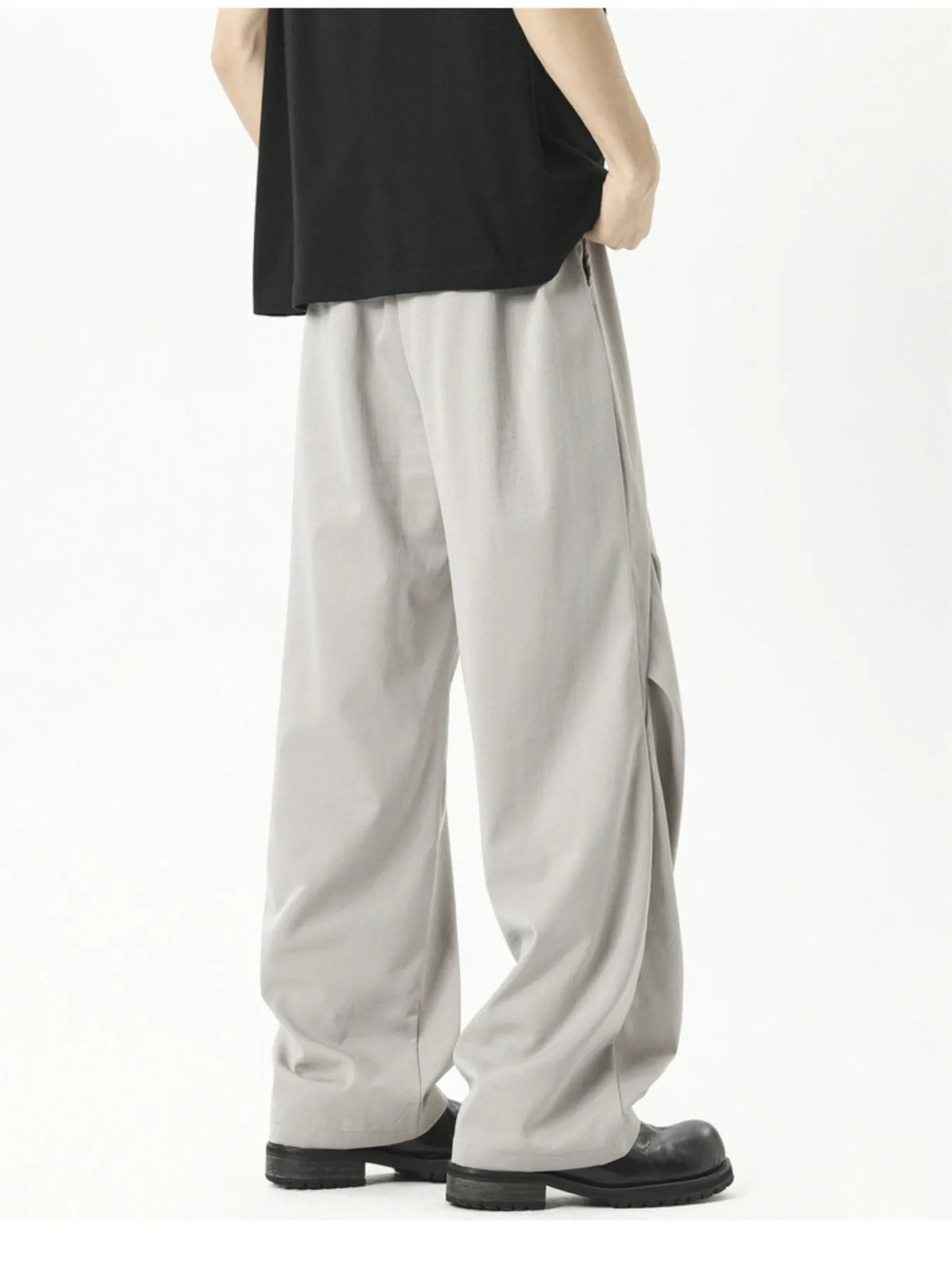 Men's Plus Size Loose Fit Drawstring Pants, view 3