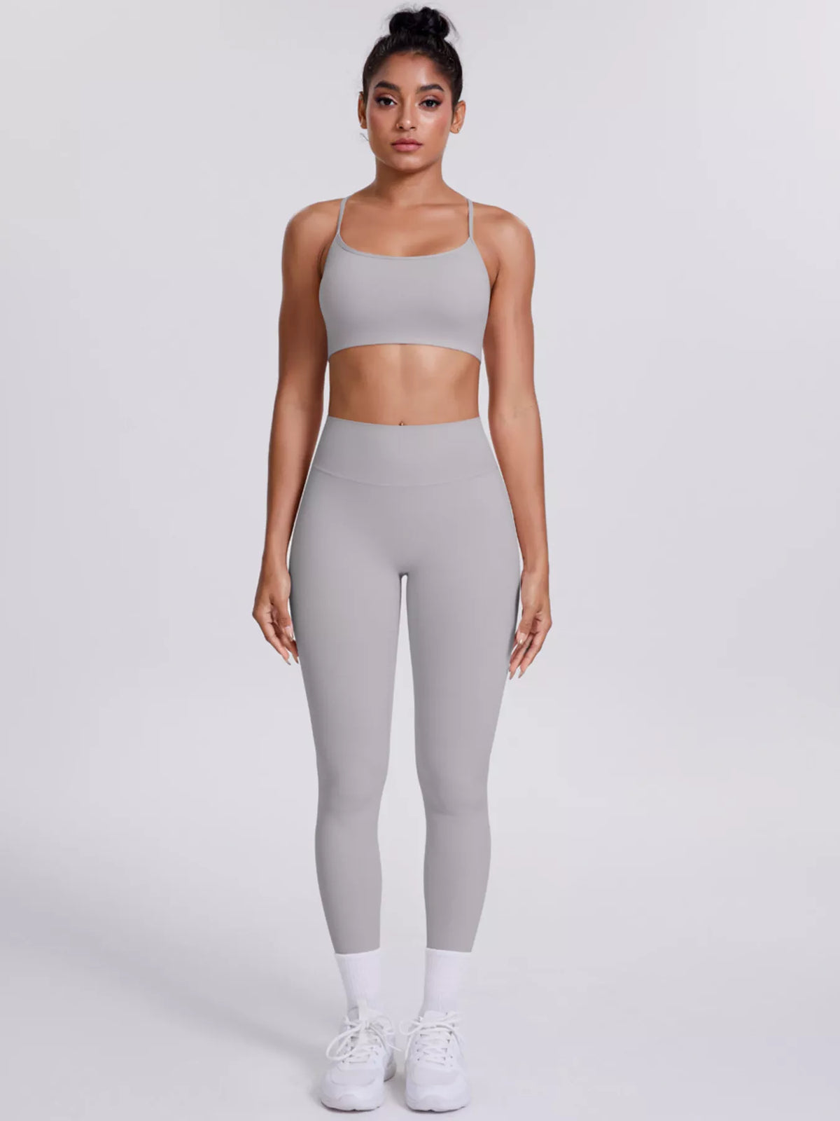Criss-Cross Back Cami and Leggings Active Set - Lilixa.store