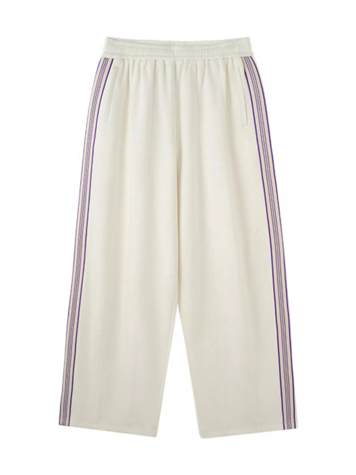 Men's Side Striped Wide Leg Pants in Apricot