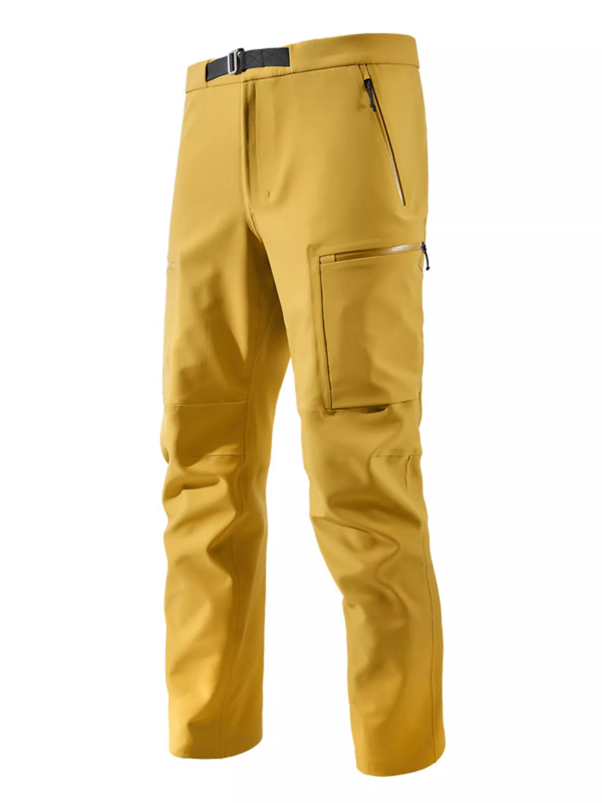 Men's Plus Size Zipper Pocket Pants in Yellow