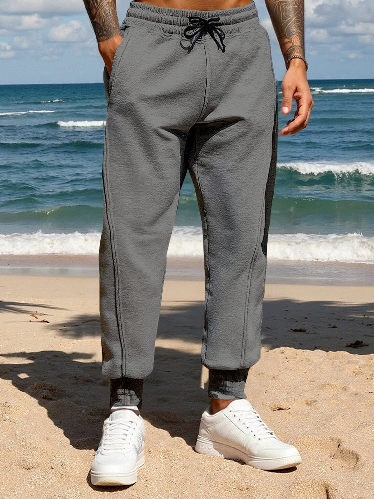 Men's Full Size Casual Drawstring Joggers Plus Size