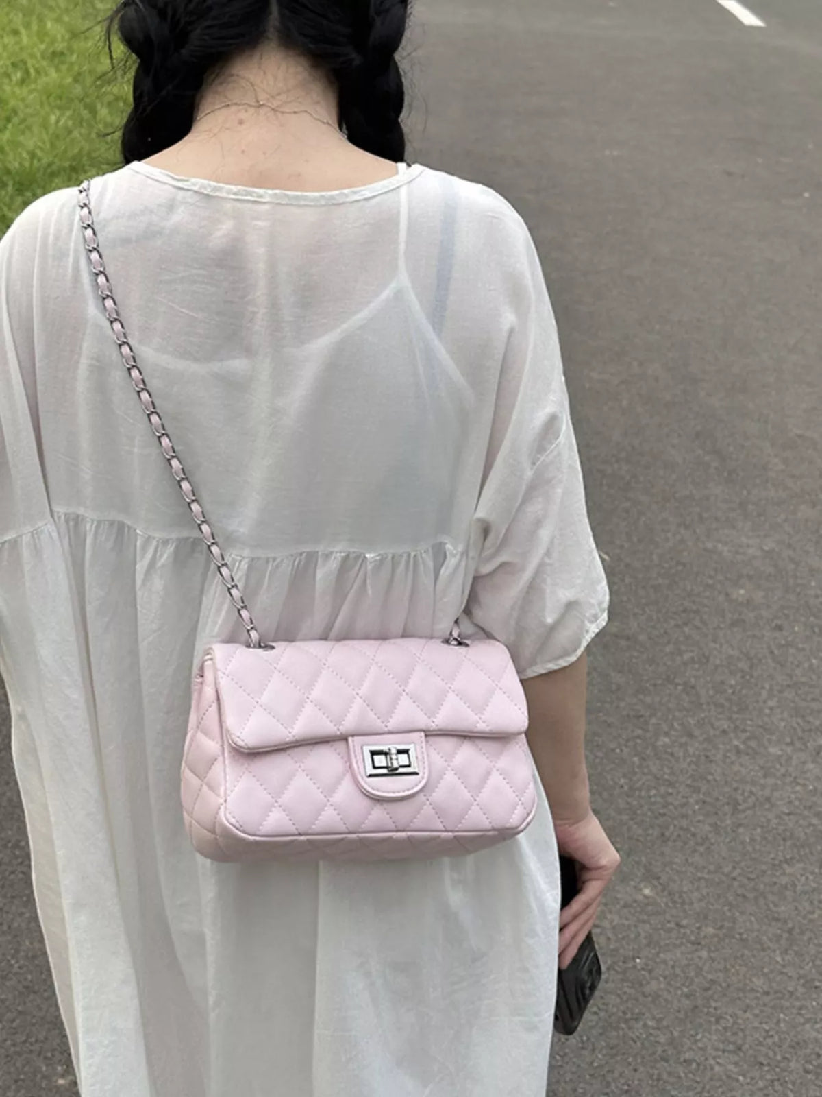 Quilted Chain Crossbody Bag