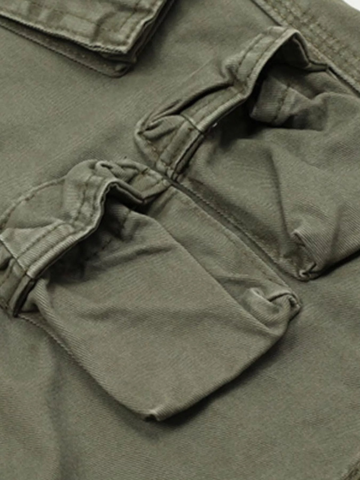 Men's Loose Fit Cargo Pants with Multiple Pockets