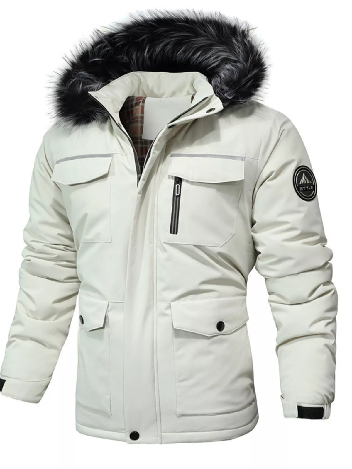 Men's Plus Size Fur Hooded Winter Parka Coat - Lilixa.store