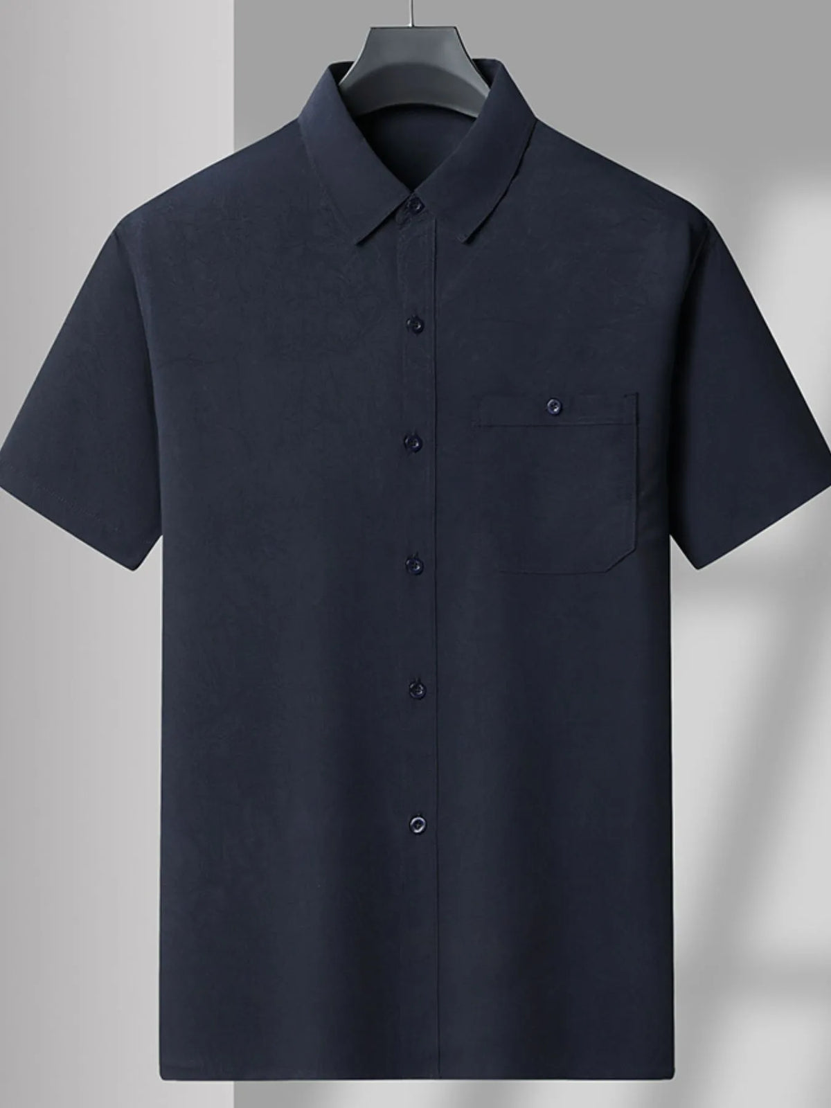 Men's Plus Size Button Up Short Sleeve Shirt and Pants Set