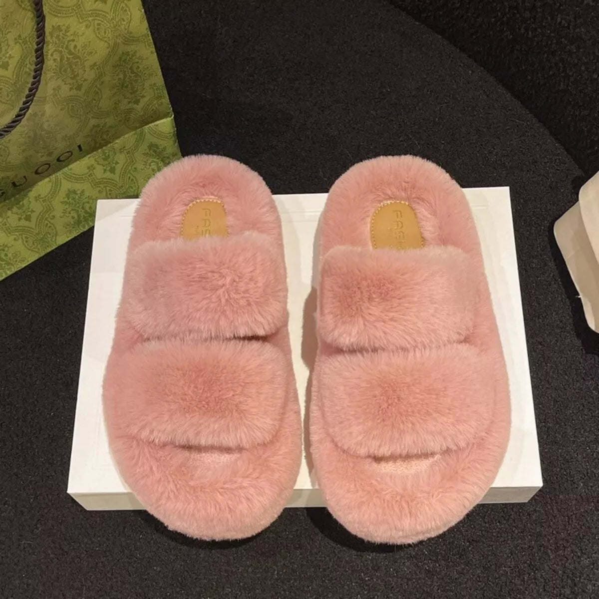 Fuzzy Open Toe Slippers - Lilixa.store