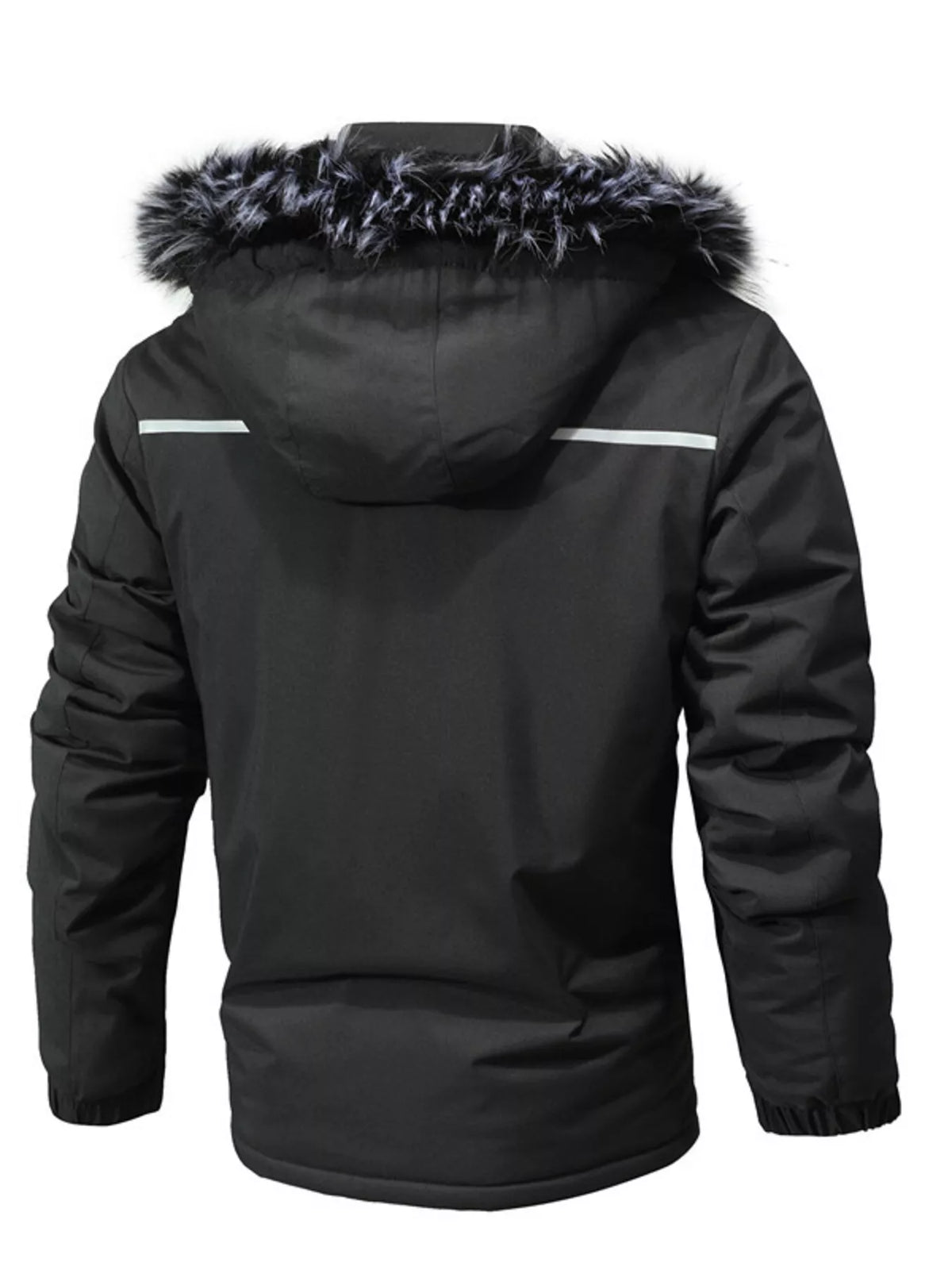 Men's Plus Size Fur Hooded Winter Parka Coat - Lilixa.store