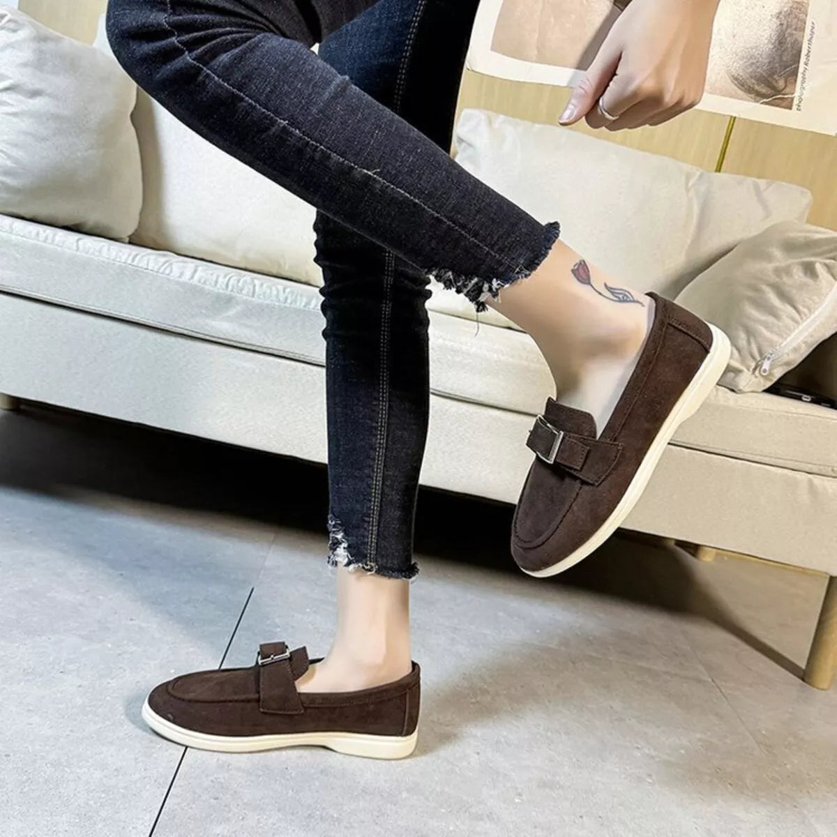 Round Toe Flats Slip-Ons, view 6
