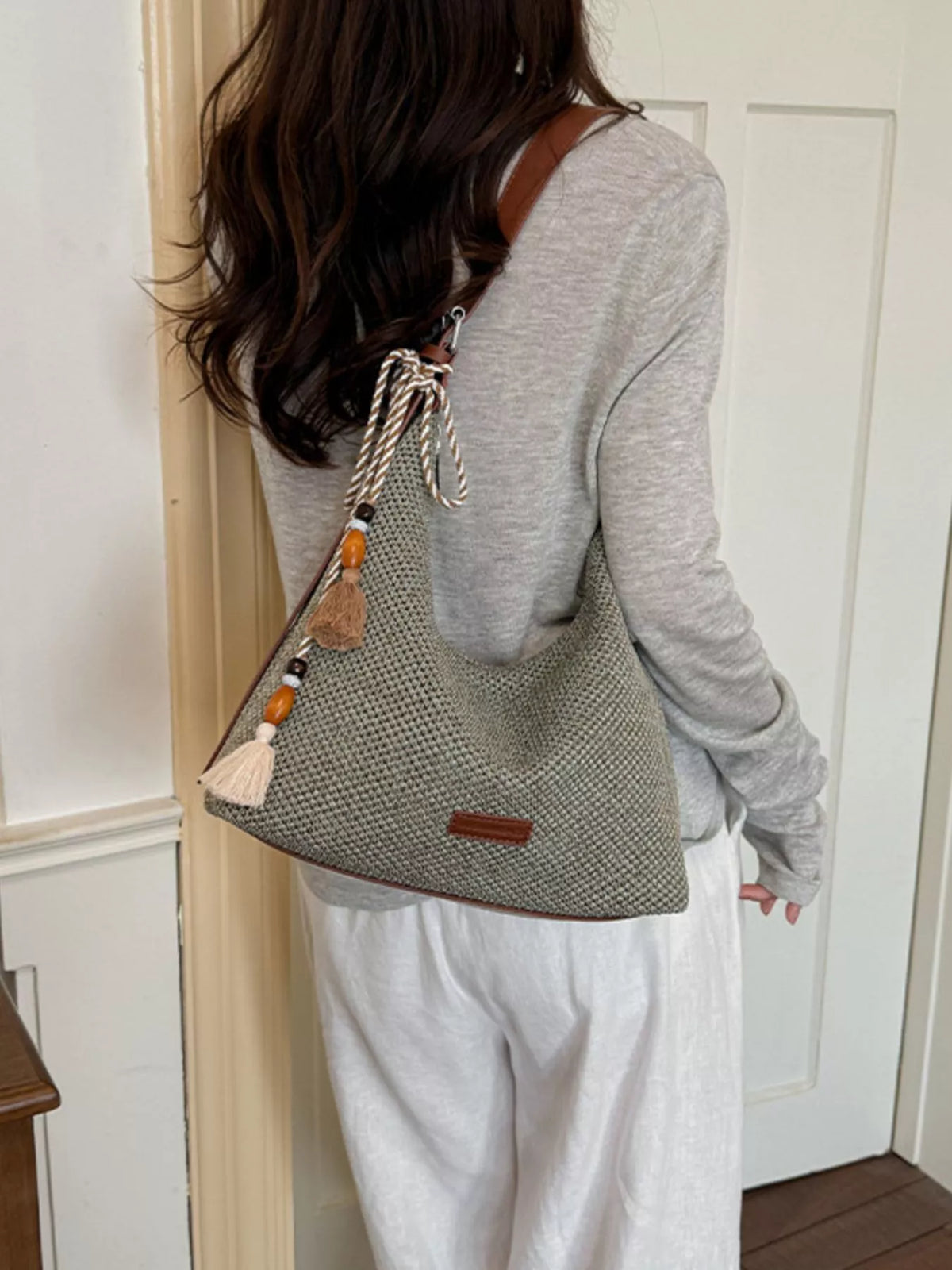 Tassel Woven Shoulder Bag - Lilixa.store