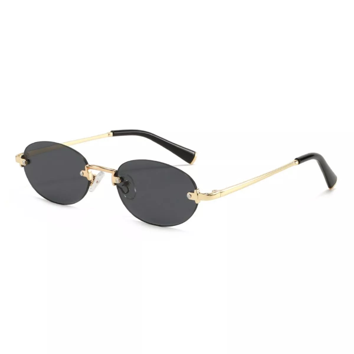 Vintage Oval Rimless Sunglasses - Lilixa.store
