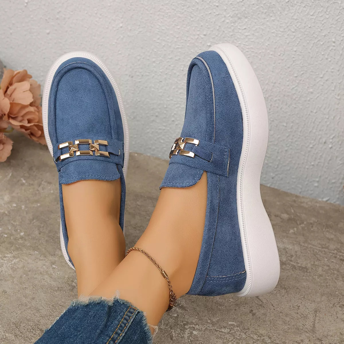Round Toe Slip-Ons