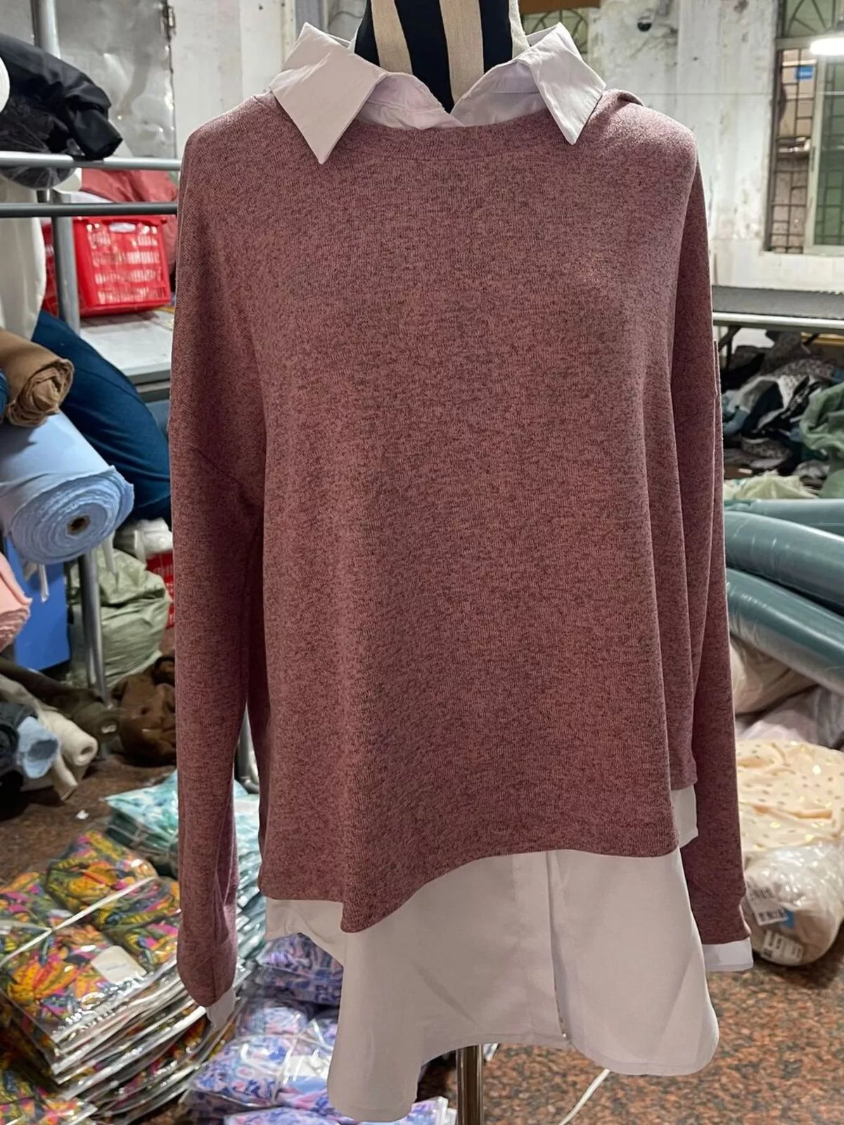 Full Size Round Neck Long Sleeve Sweater Plus Size