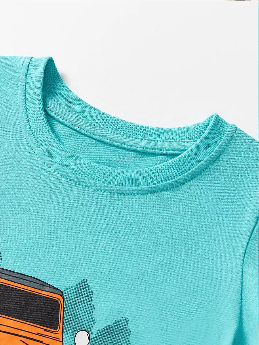 Children's Jeep Graphic Round Neck T-Shirt - Lilixa.store
