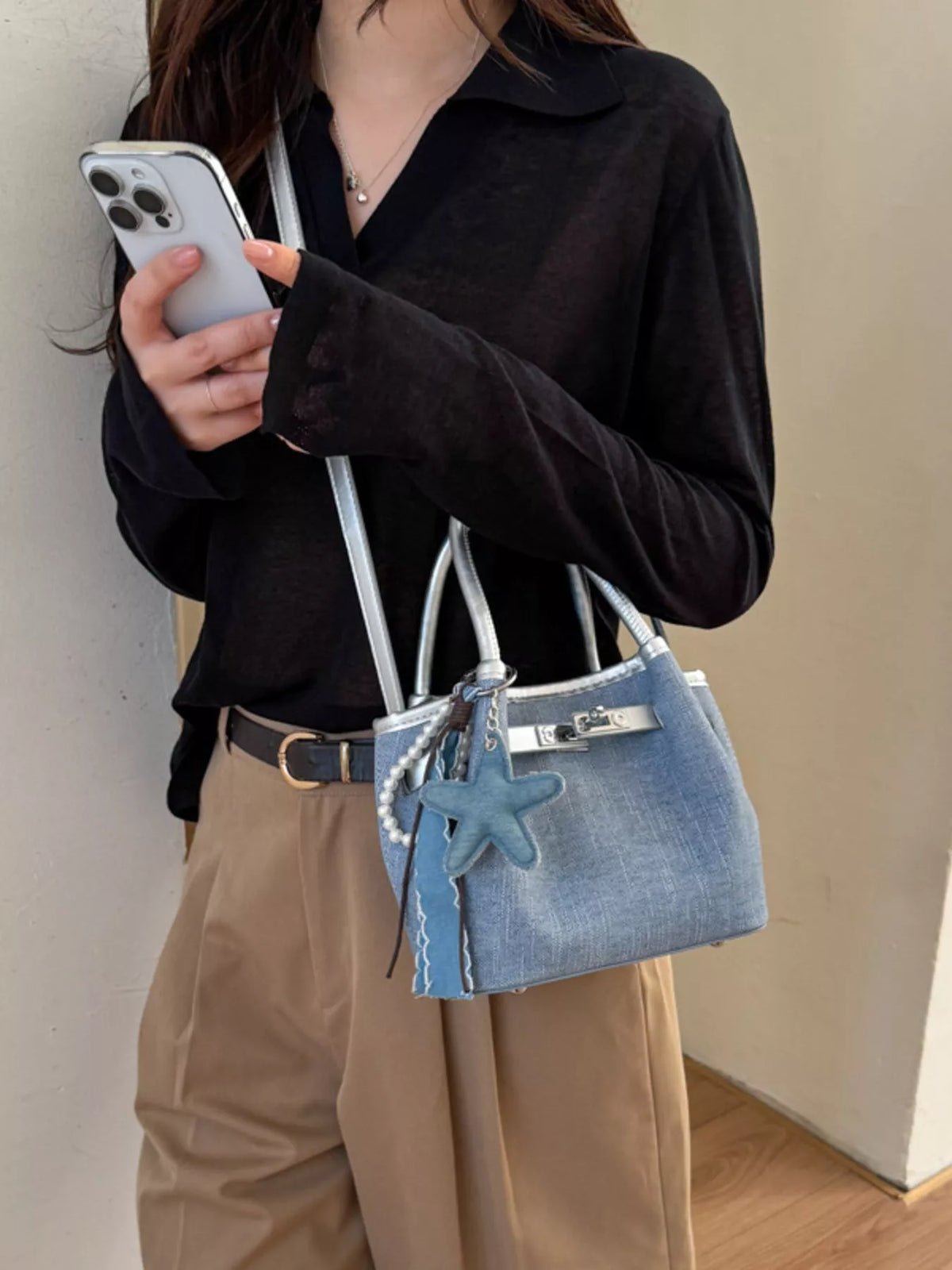 Top Handle Crossbody Bag