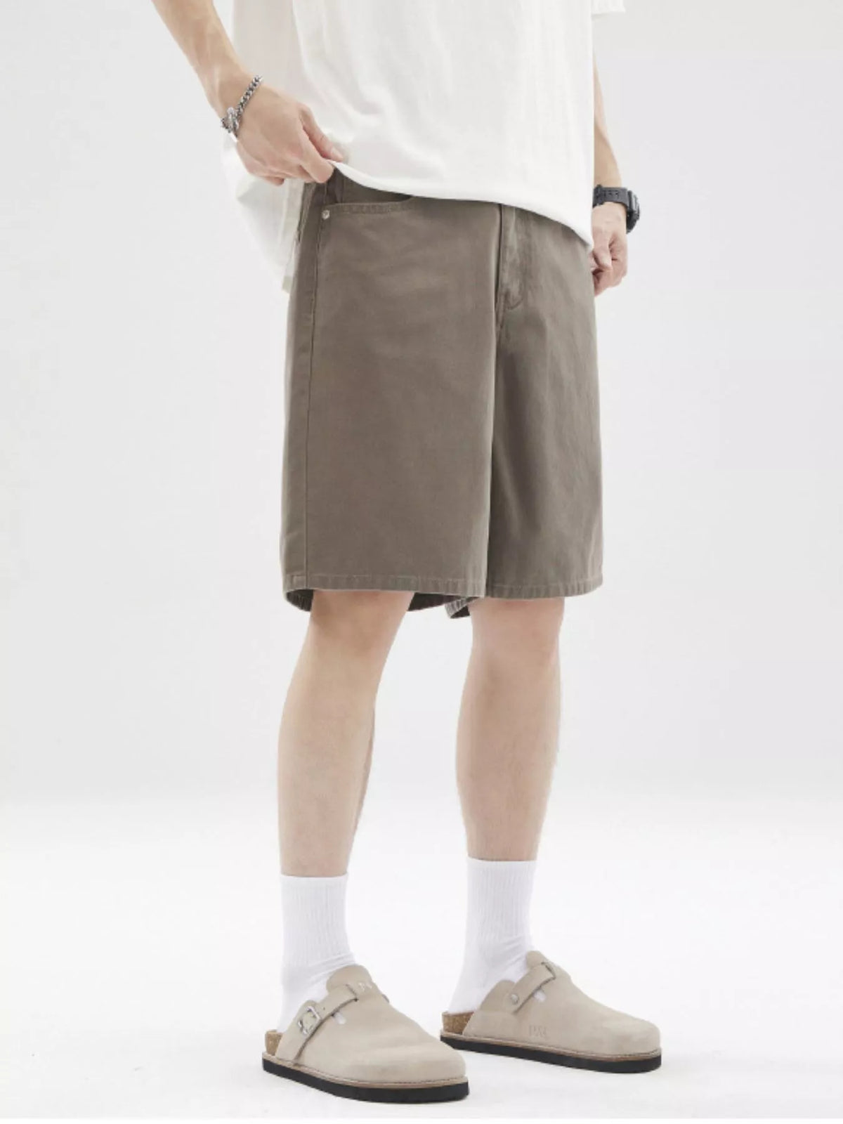 Men's Full Size Wide-Leg Shorts Plus Size, view 4