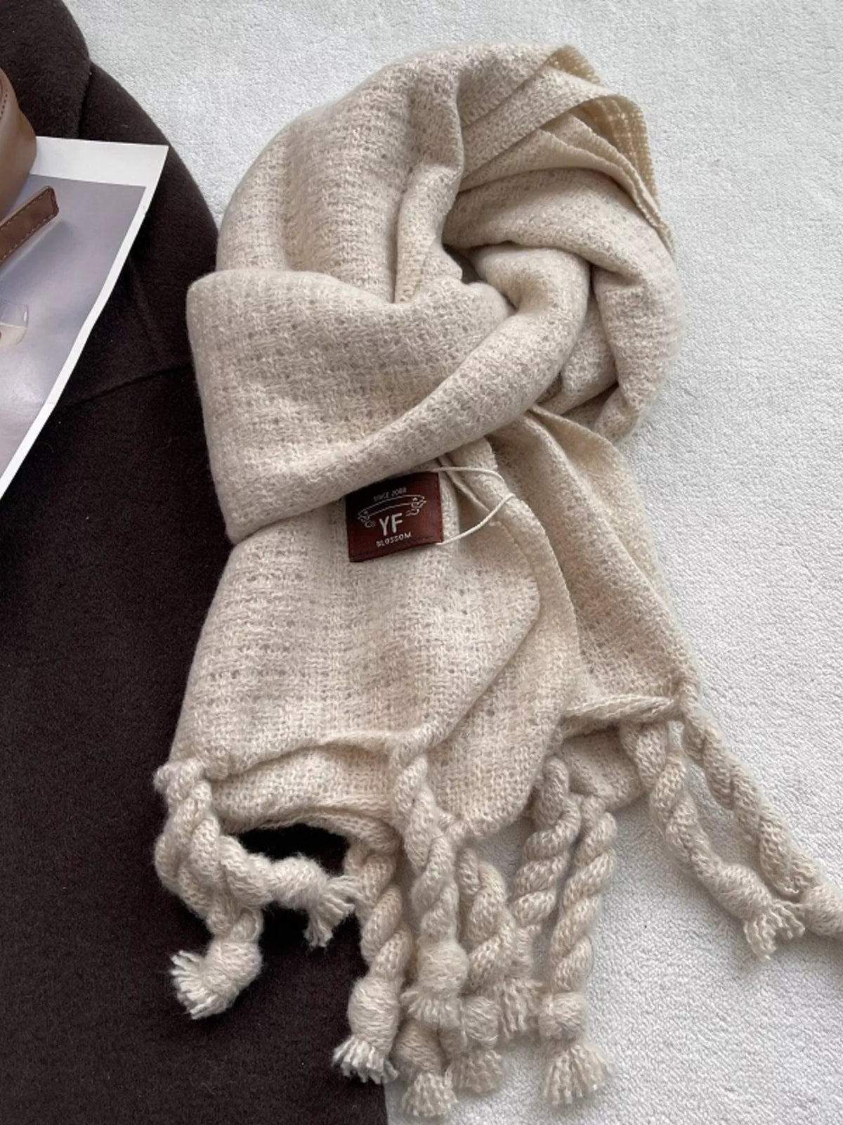 Knitted Tassel Scarf - Lilixa.store