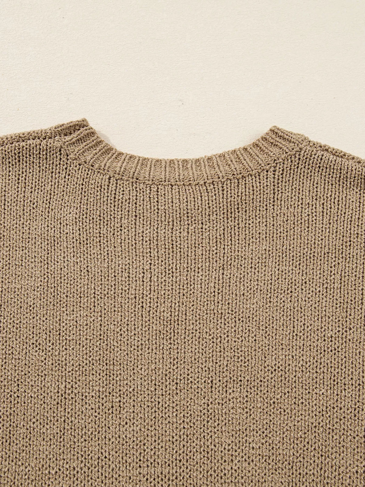 Oversize Drop Shoulder Slouchy Sweater Dress in Camel, view 8