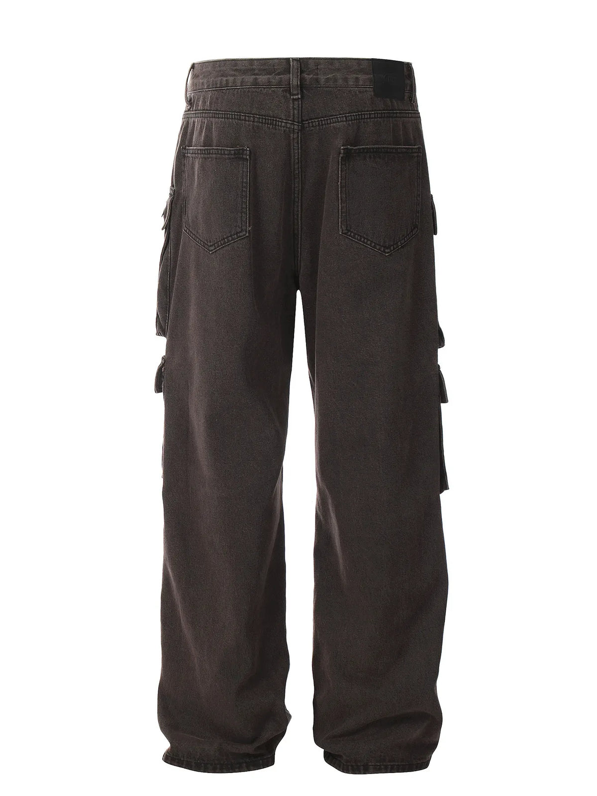 Men's Multi-Pocket Cargo Pants in Washed Brown, view 3