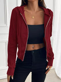 Devine Zip Up Long Sleeve Hooded Outerwear - Lilixa.store