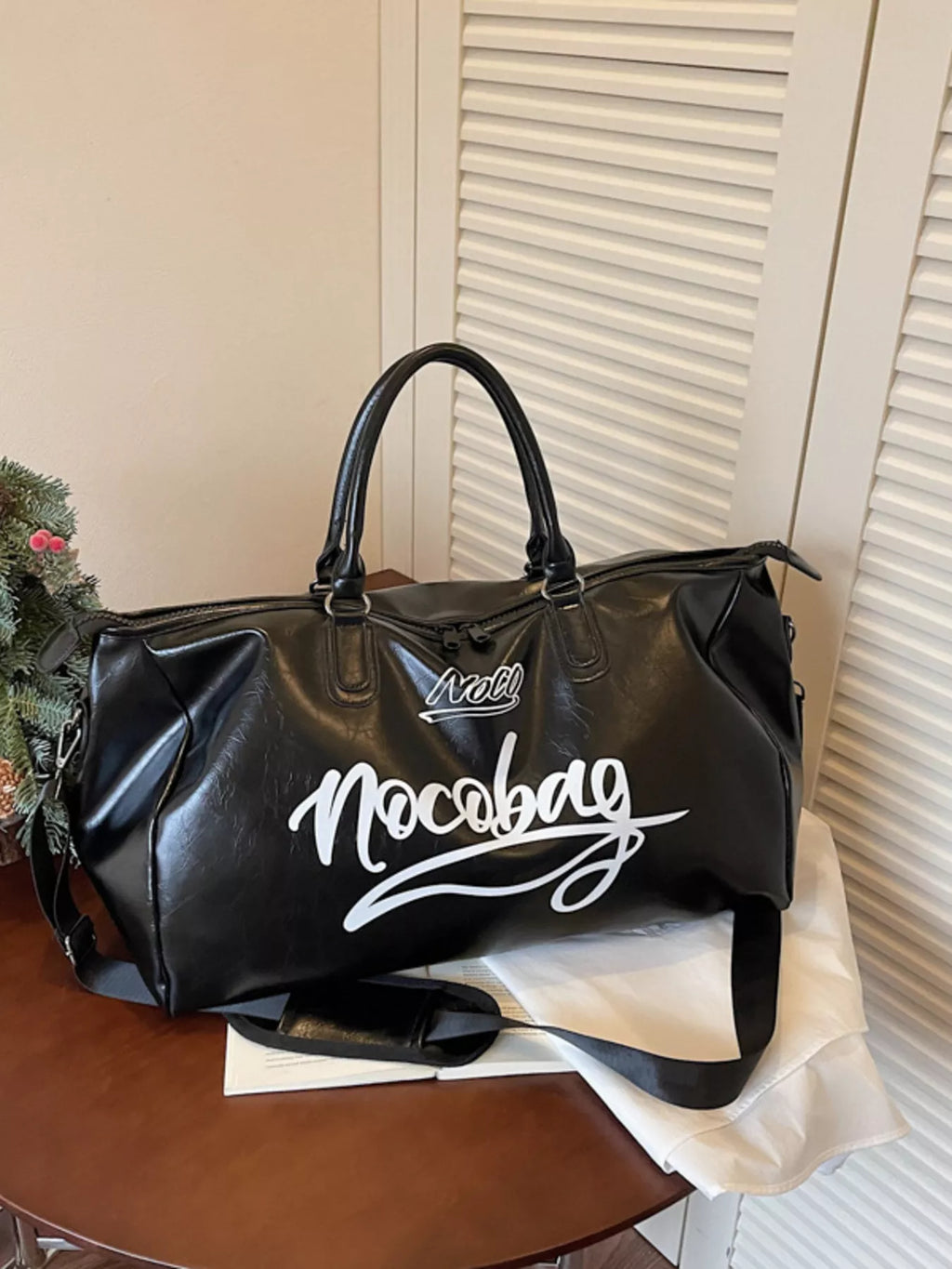 Letter Leather Travel Bag - Lilixa.store