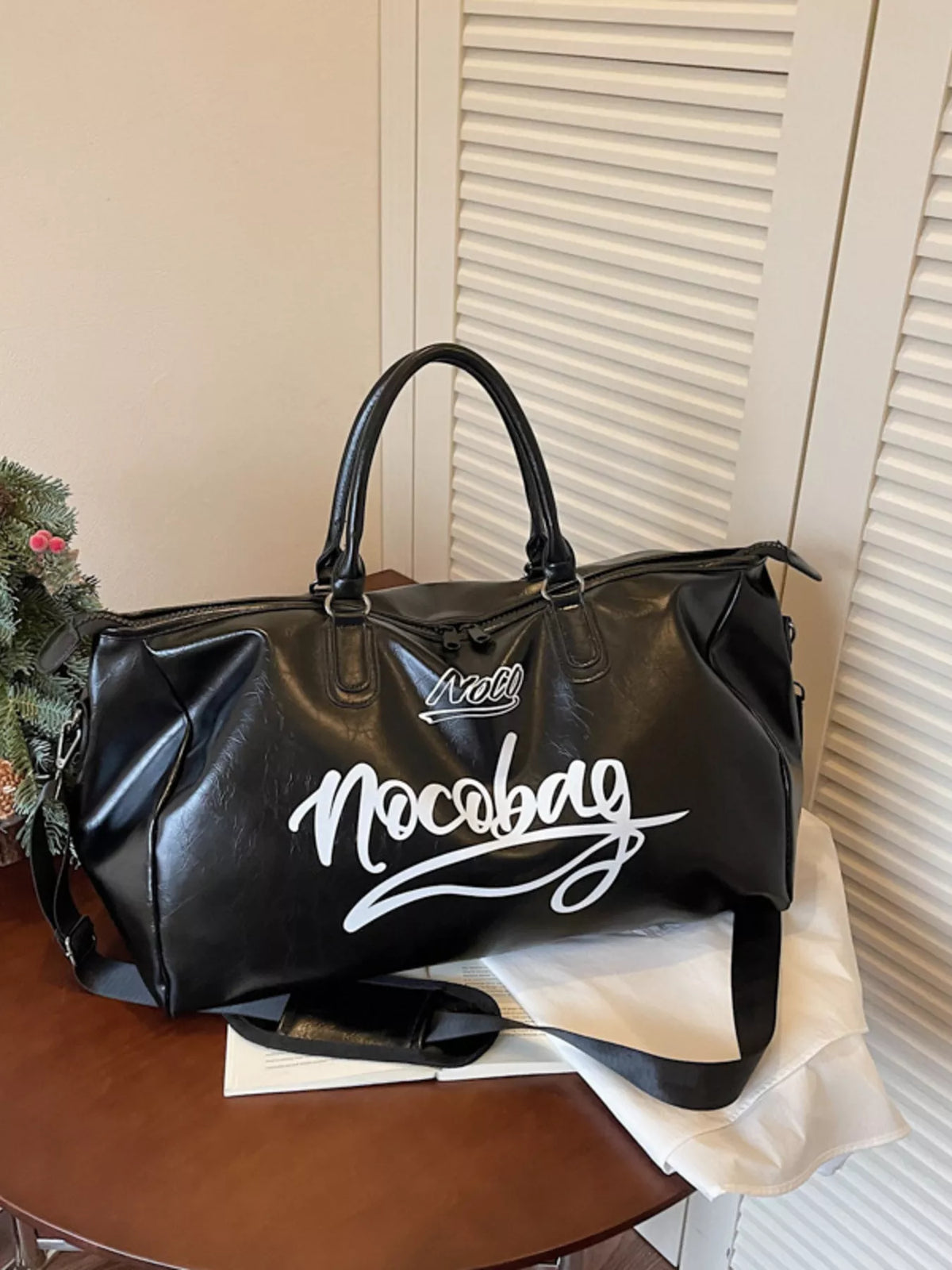 Letter Leather Travel Bag - Lilixa.store