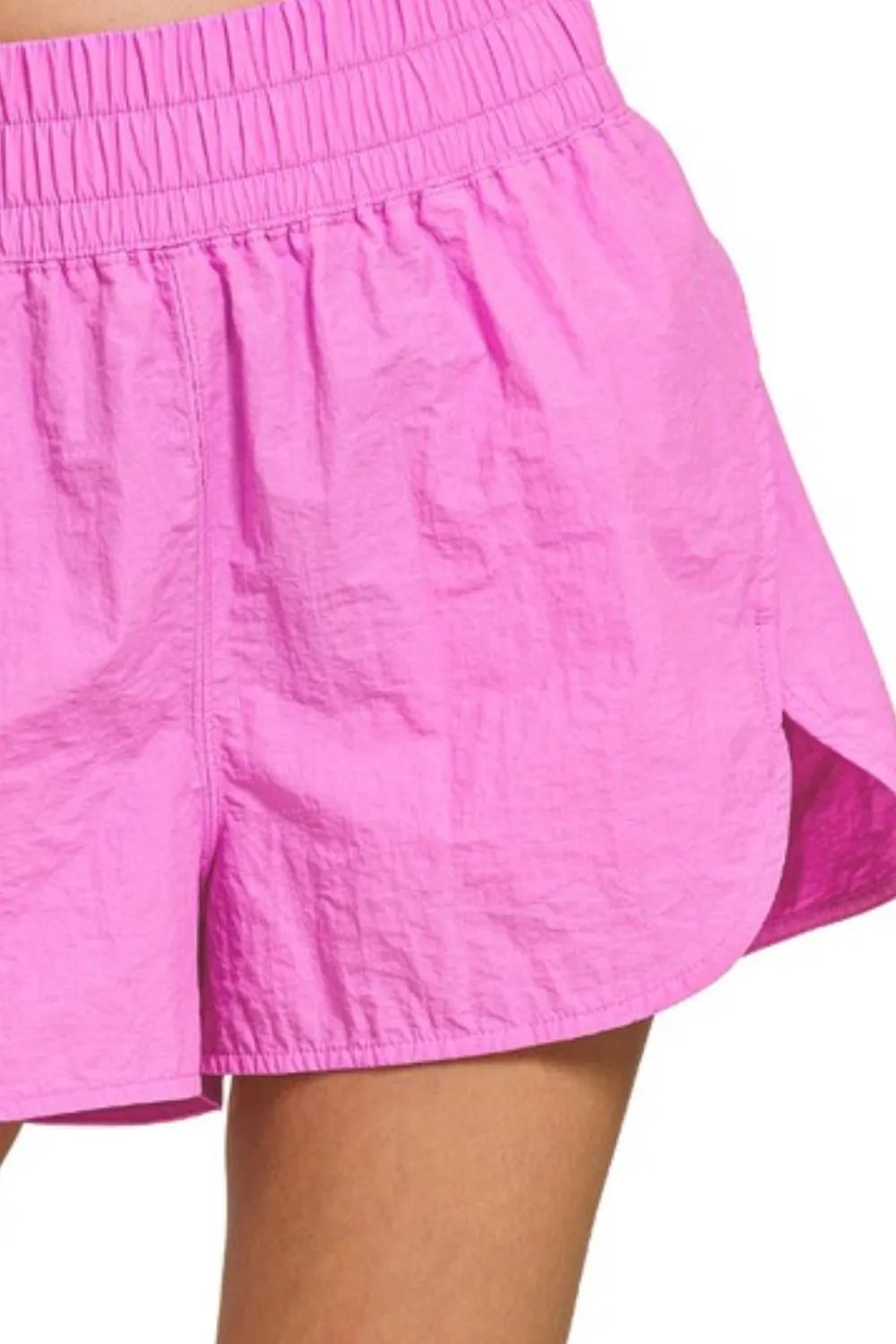 Zenana Windbreaker Smocked Waistband Running Shorts - Lilixa.store