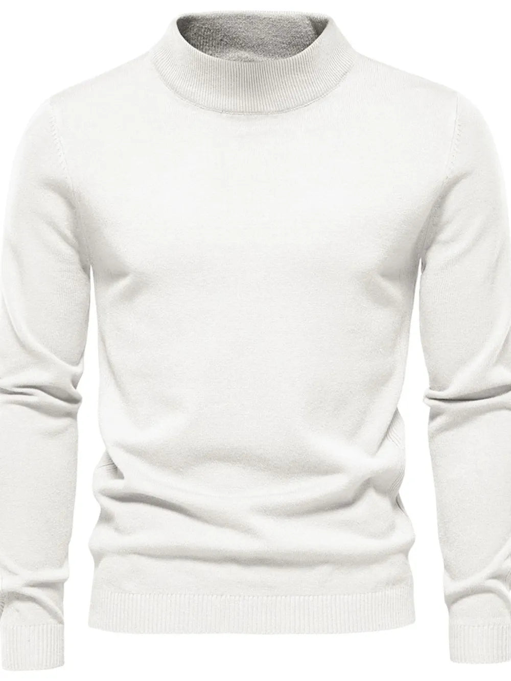 Men's Mock Neck Long Sleeve Sweater - Lilixa.store