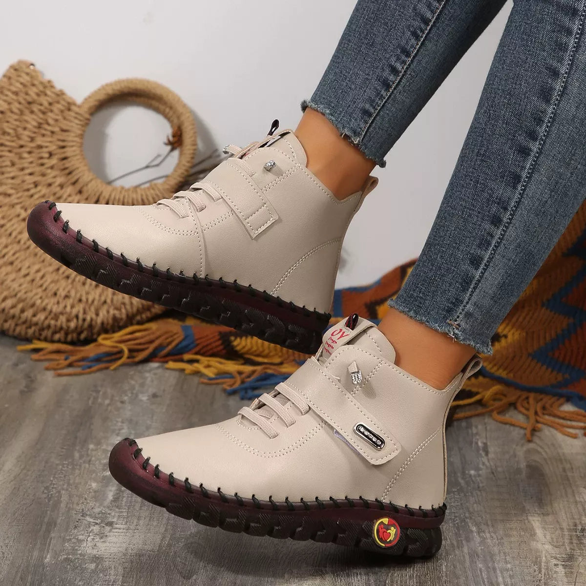 Lace Up Platform Ankle Boots - Lilixa.store