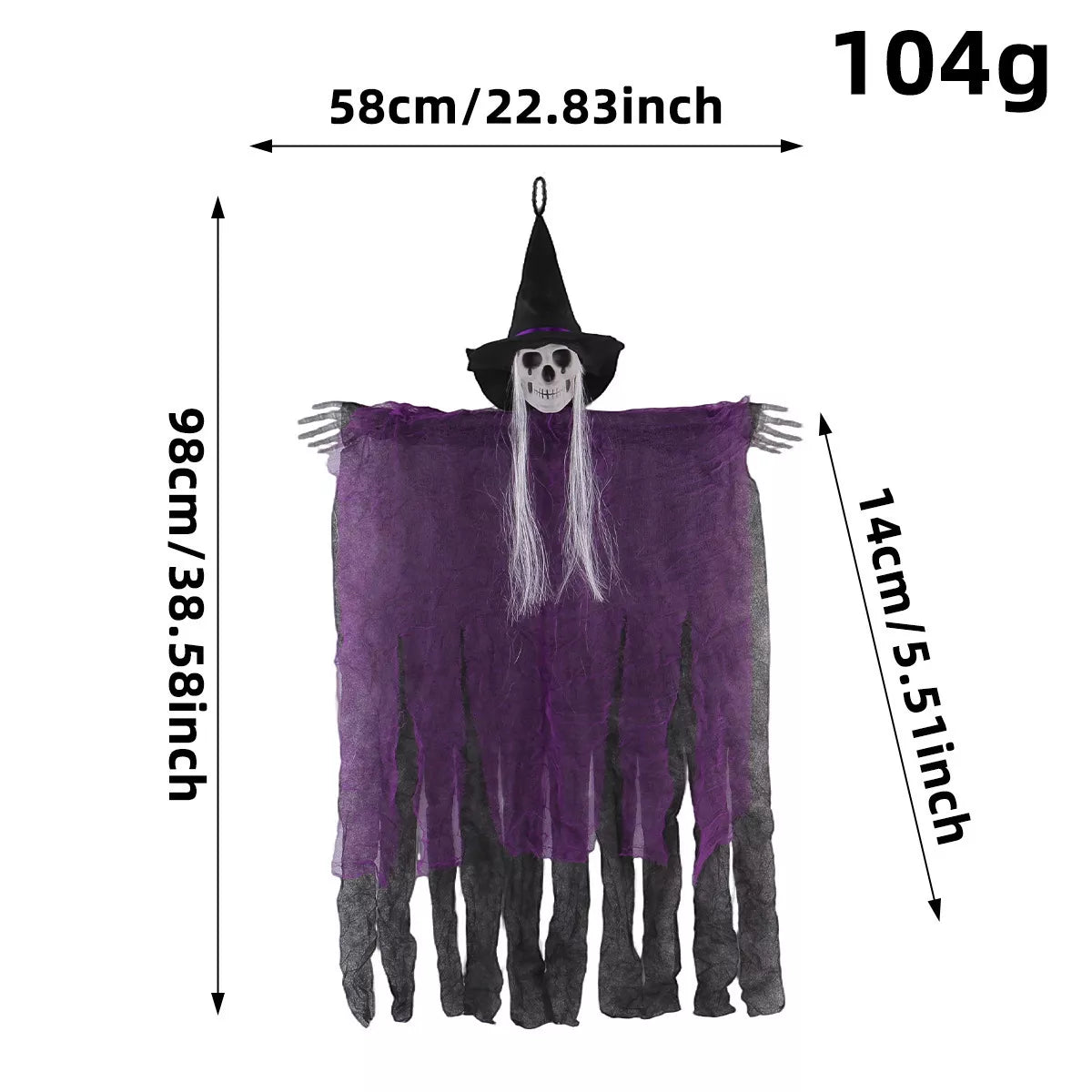 Halloween Skeleton Hanging Ghost Hanging Decorative Ornament - Lilixa.store