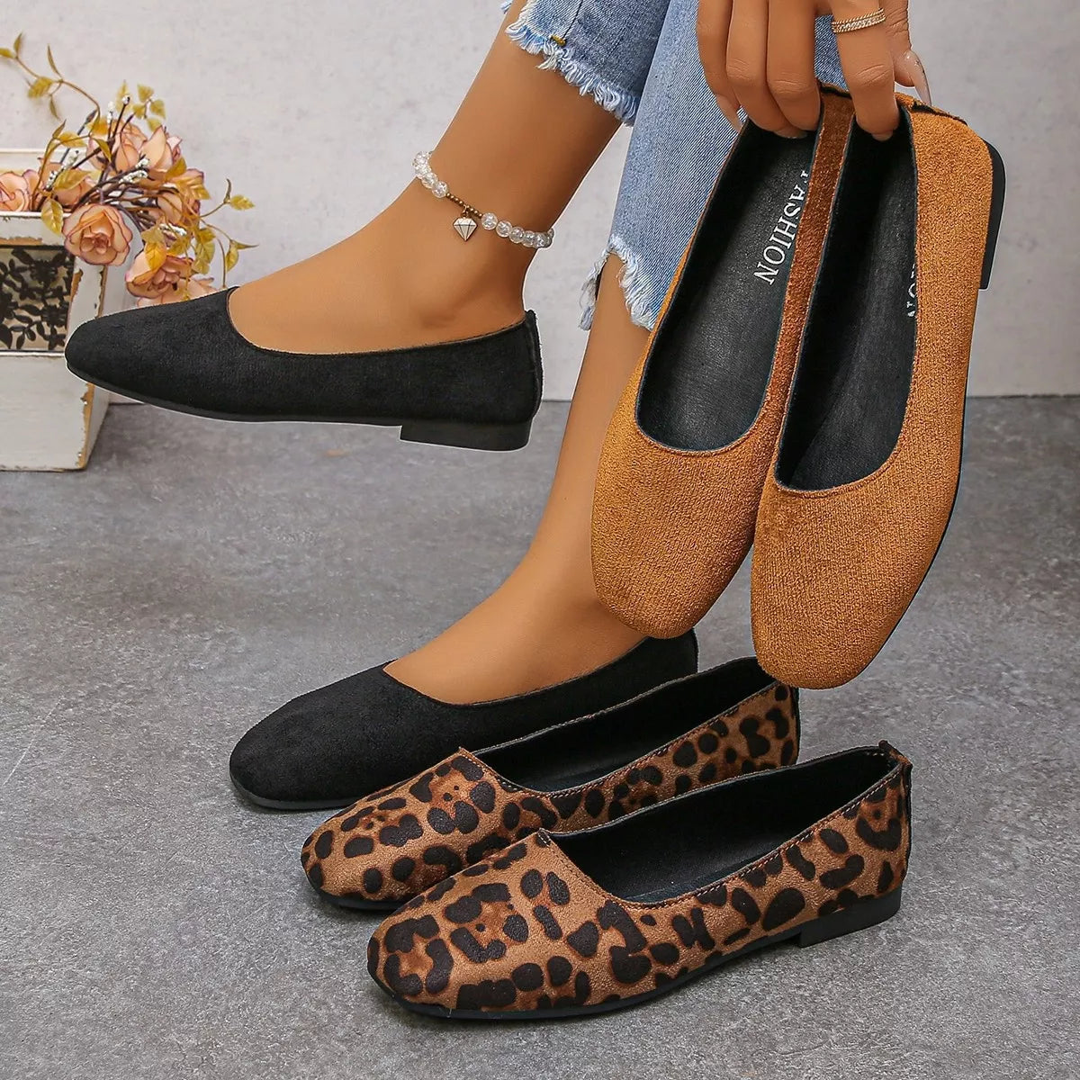 Round Toe Slip-Ons - Lilixa.store