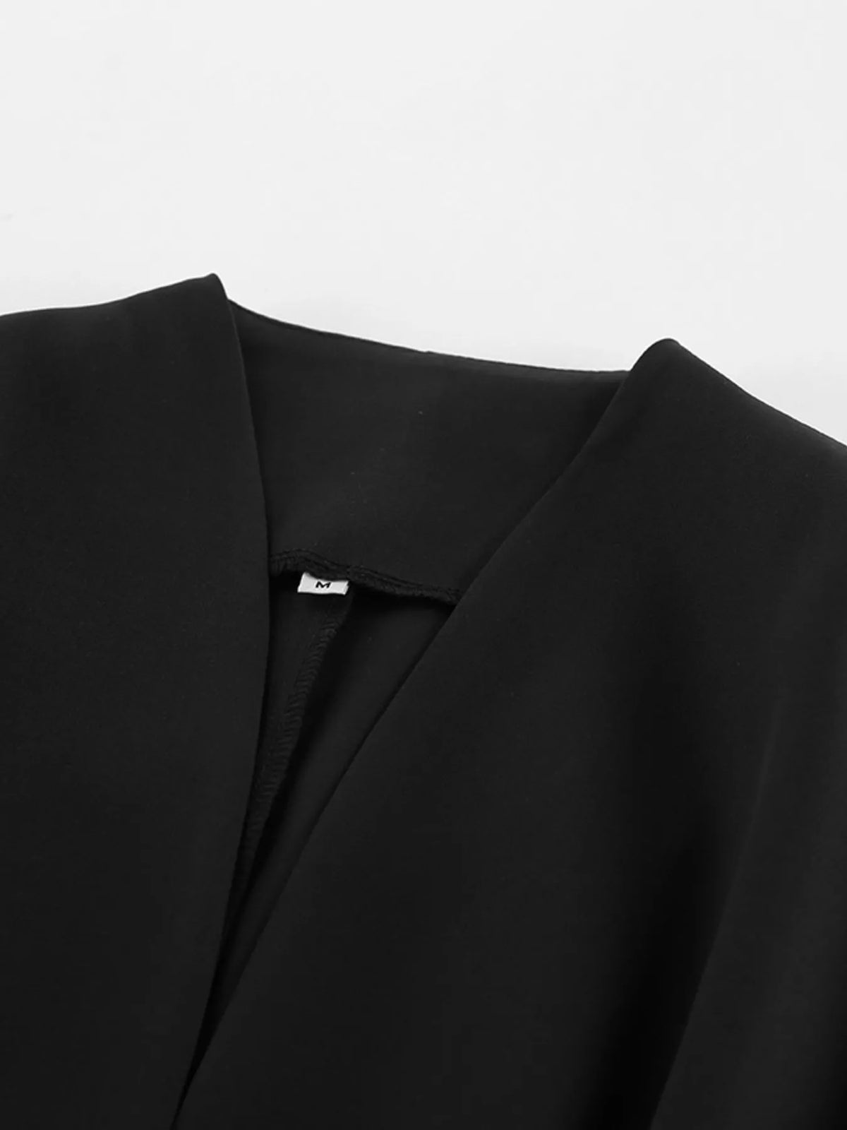 Fitted Button-Down Jacket in Black, view 8