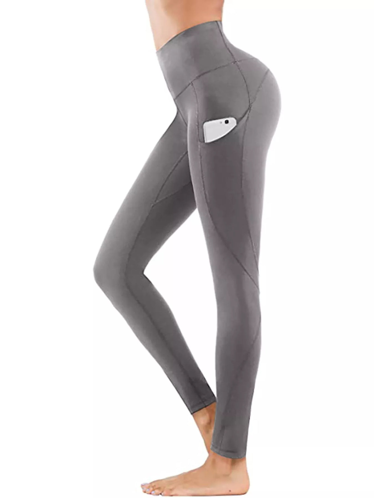 High-Waisted Active Leggings with Pocket - Lilixa.store