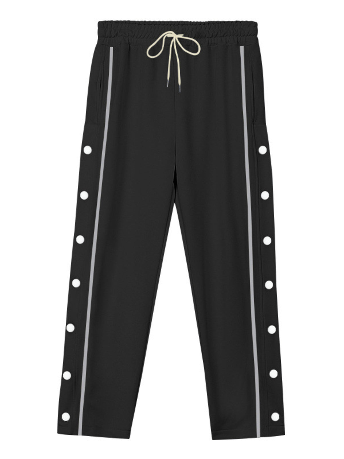 Men's Full Size Side Snap Button Pants Plus Size