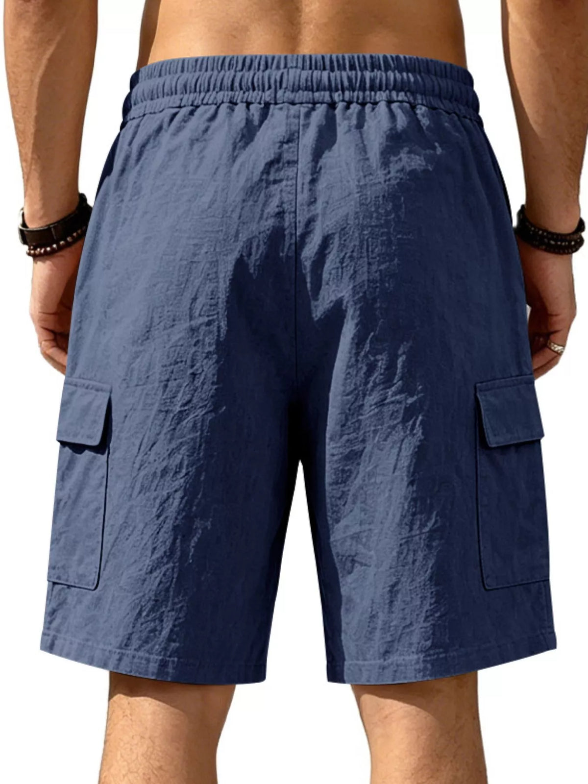 Men's Plus Size Casual Cargo Shorts with Drawstring Waist, view 10